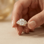 Elegant lab diamond cluster ring for anniversary gift