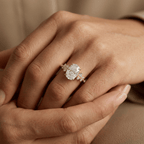 Romantic lab grown diamond ring for her special occasion