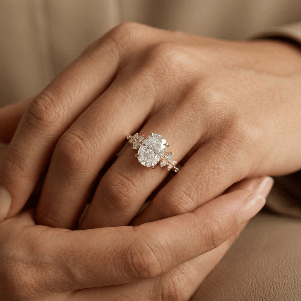 Romantic lab grown diamond ring for her special occasion