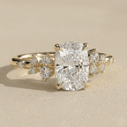 Lab grown diamond promise ring for women with cluster setting