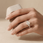 Sparkling elongated cushion diamond ring design