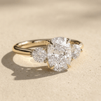 Romantic lab diamond promise ring design