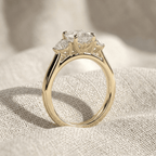 Cushion lab diamond ring for anniversary gift