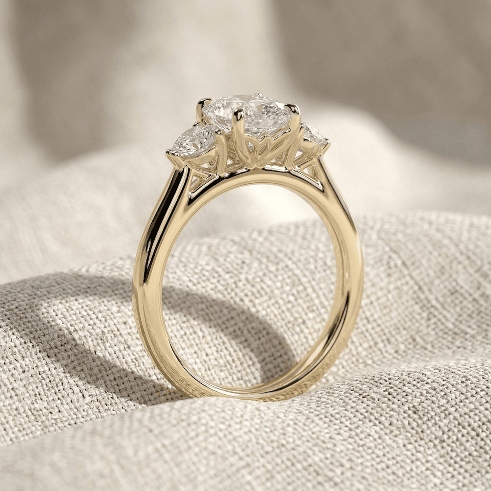 Cushion lab diamond ring for anniversary gift