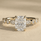 Lab diamond solitaire promise ring in gold