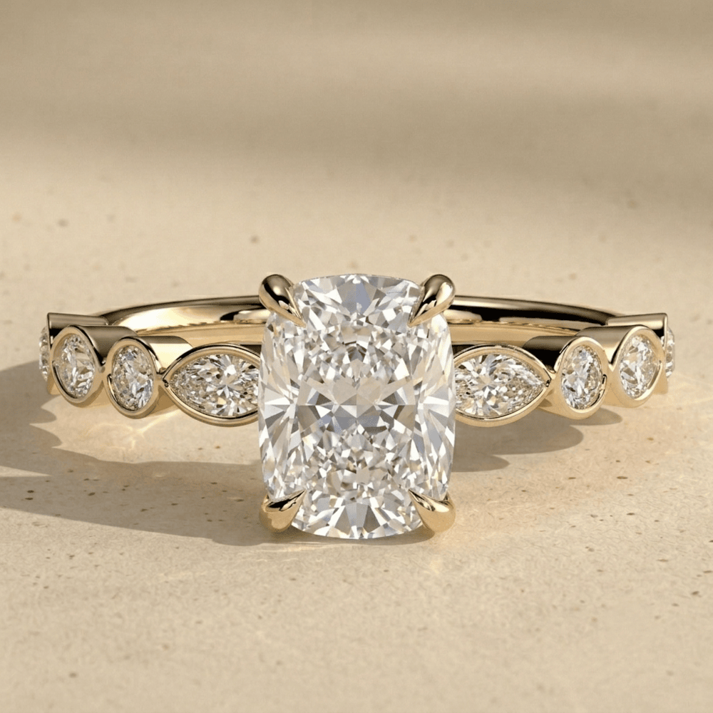 Lab diamond solitaire promise ring in gold