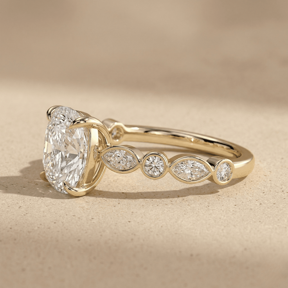 Lab grown diamond promise ring for girlfriend