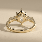 Lab Grown Diamond Three Stone Wedding Ring