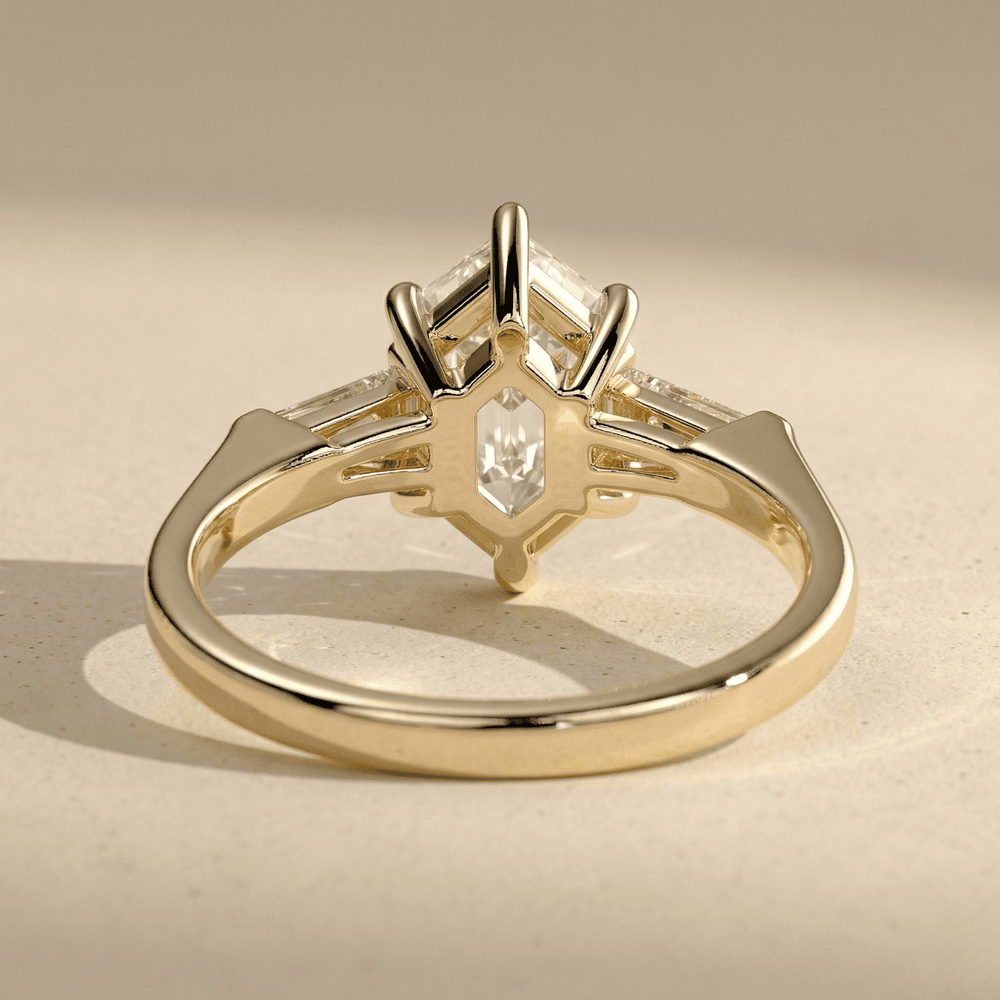 Lab Grown Diamond Three Stone Wedding Ring