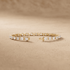 Lab grown emerald oval diamond bracelet