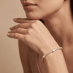 Emerald Cut Diamond Tennis Bracelet  14k Yellow Gold
