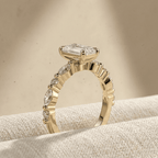 Emerald Cut Lab Grown Diamond Engagement Ring in 14KT Gold - view 7