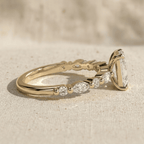 Emerald Cut Lab Grown Diamond Engagement Ring in 14KT Gold - view 6