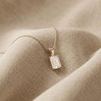 Emerald Cut Lab Grown Diamond Solitaire Pendant 14K 