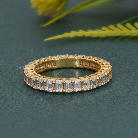 Emerald Eternity Lab Grown Diamond Ring