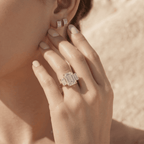 Timeless emerald cut lab diamond ring for women