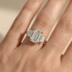 Emerald diamond bridal jewelry gift for wife