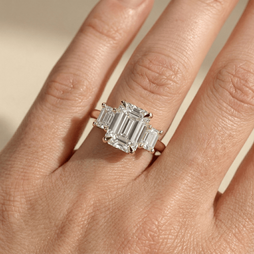 Emerald diamond bridal jewelry gift for wife