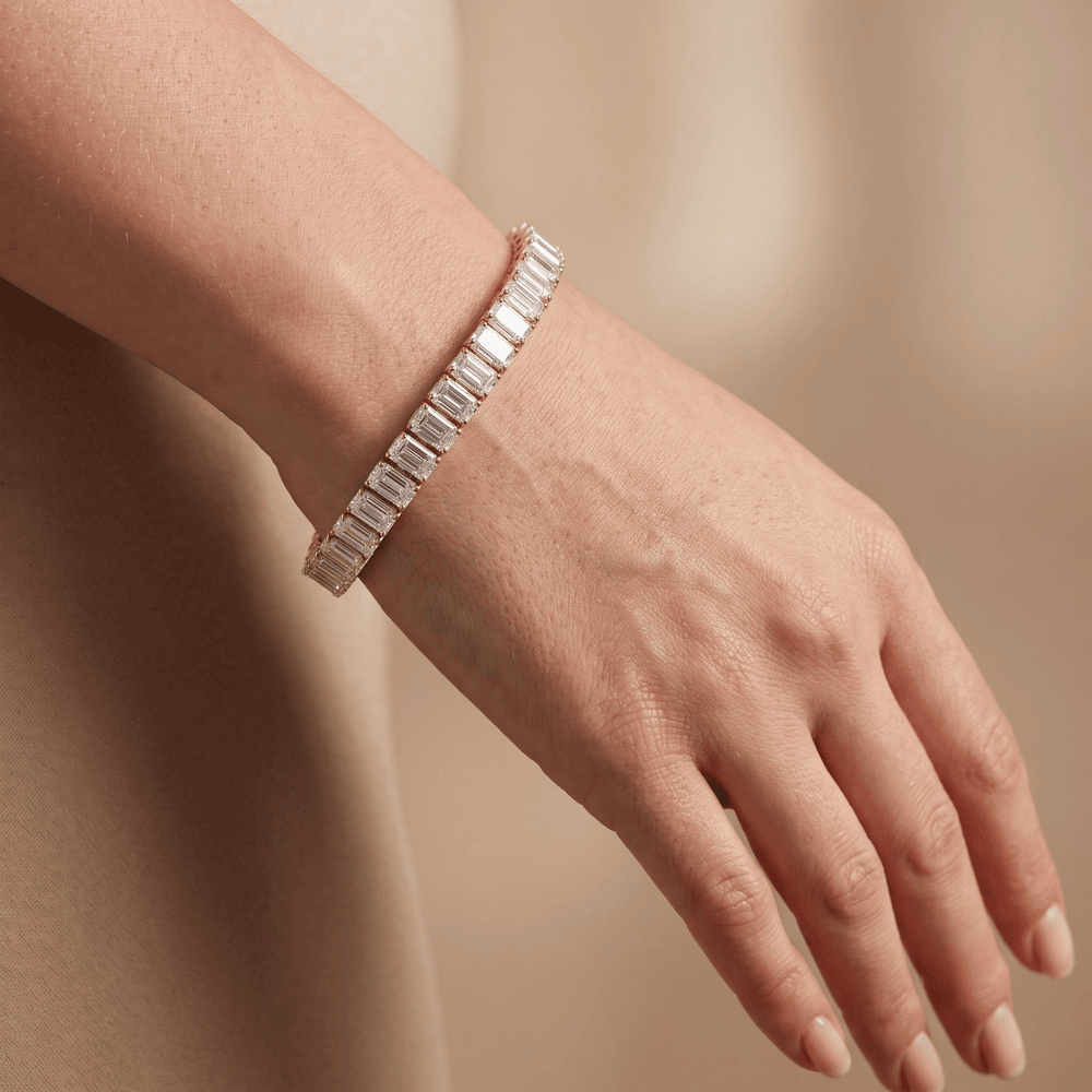 14K gold lab diamond bracelet for women