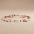 Emerald Cut Lab Diamond Tennis Bracelet