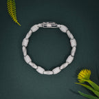 Evil Eye Full Iced Moissanite Diamonds Multicolor Stone Infinity Bracelet - JBR Jeweler