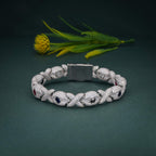 Evil Eye Full Iced Moissanite Diamonds Multicolor Stone Infinity Bracelet - JBR Jeweler