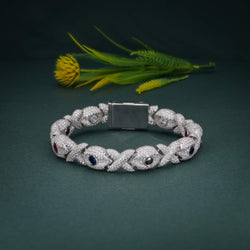 Bracelet de tennis classique en or massif 14 carats avec diamants cultivés en laboratoire (5 cents) 