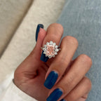 3CT Pink Cushion Lab-Grown Diamond Diana Ring