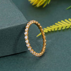 Floating Eternity Moissanite Diamond Wedding Ring - JBR Jeweler