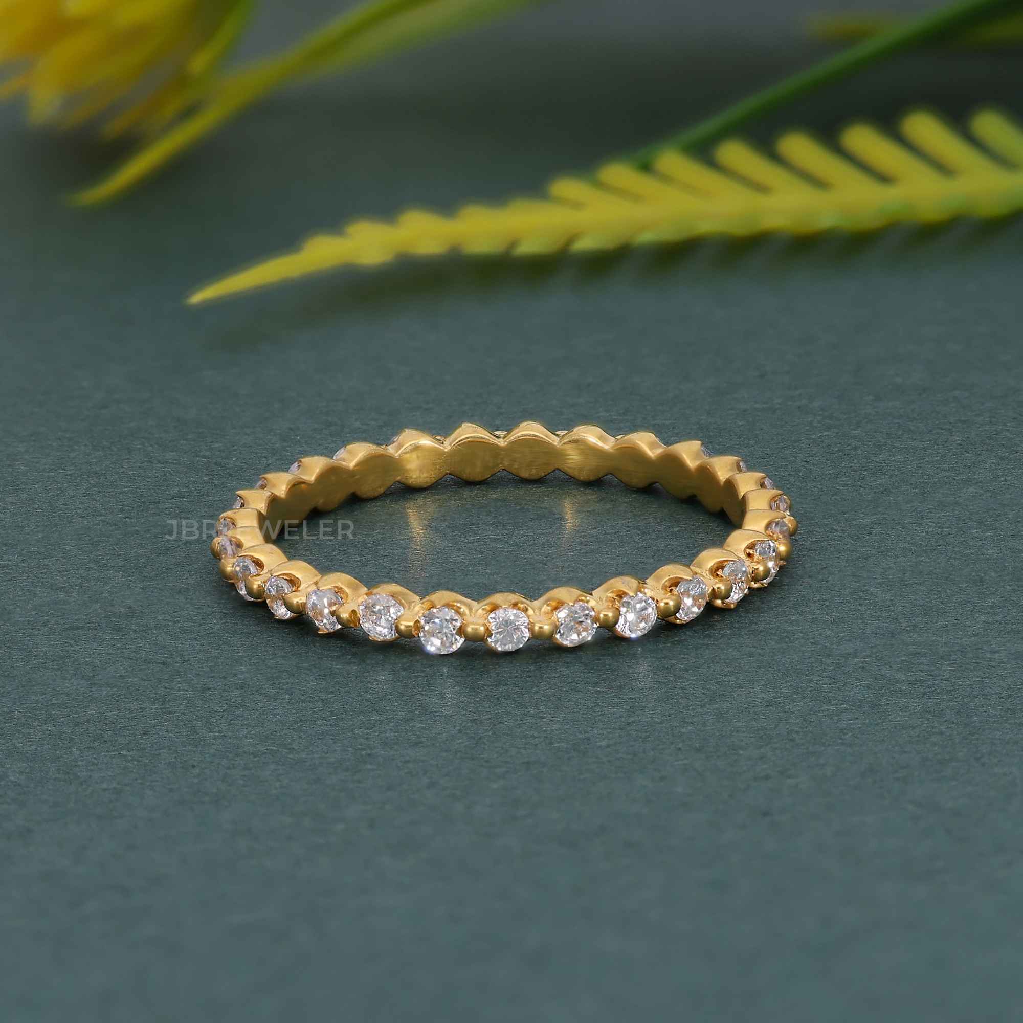 Floating Eternity Lab Diamond Wedding Ring - JBR Jeweler