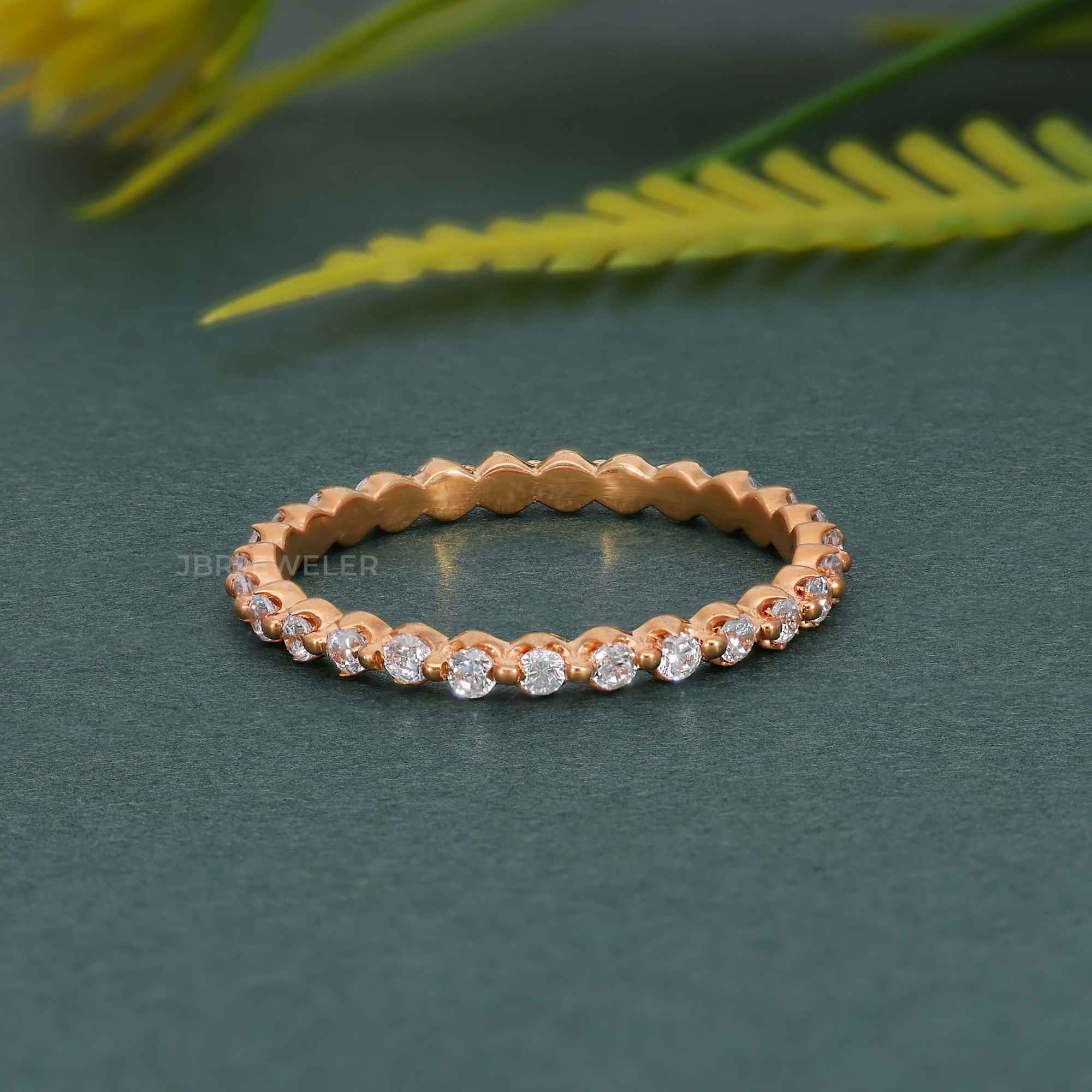 Floating Eternity Lab Diamond Wedding Ring - JBR Jeweler