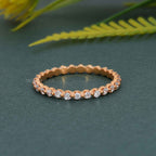 Floating Eternity Moissanite Diamond Wedding Ring - JBR Jeweler