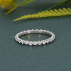 Floating Eternity Moissanite Diamond Wedding Ring - JBR Jeweler