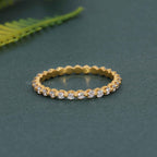 Floating Eternity Moissanite Diamond Wedding Ring - JBR Jeweler