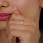 Floating Oval Cut Lab Grown Diamond Wedding Ring - JBR Jeweler