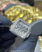 Hip Hop Baguette Moissanite Diamond Lucky Number Iced Out Ring - JBR Jeweler