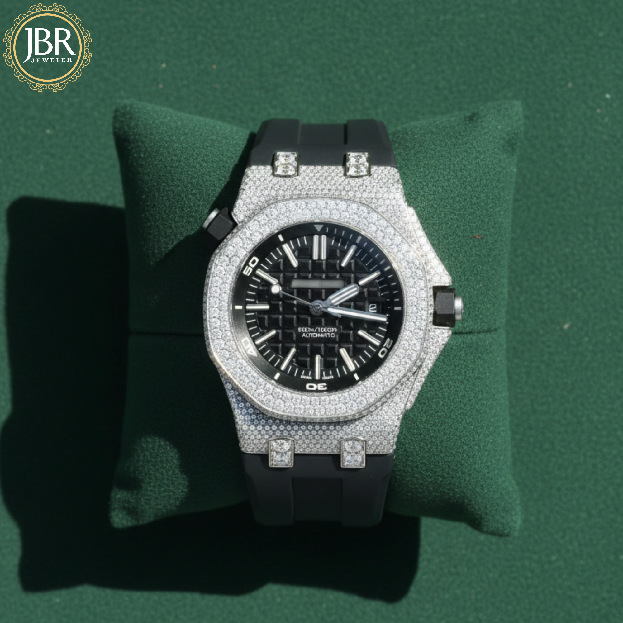 Fully Black Dial And Straps Moissanite Best Luxury Watch
