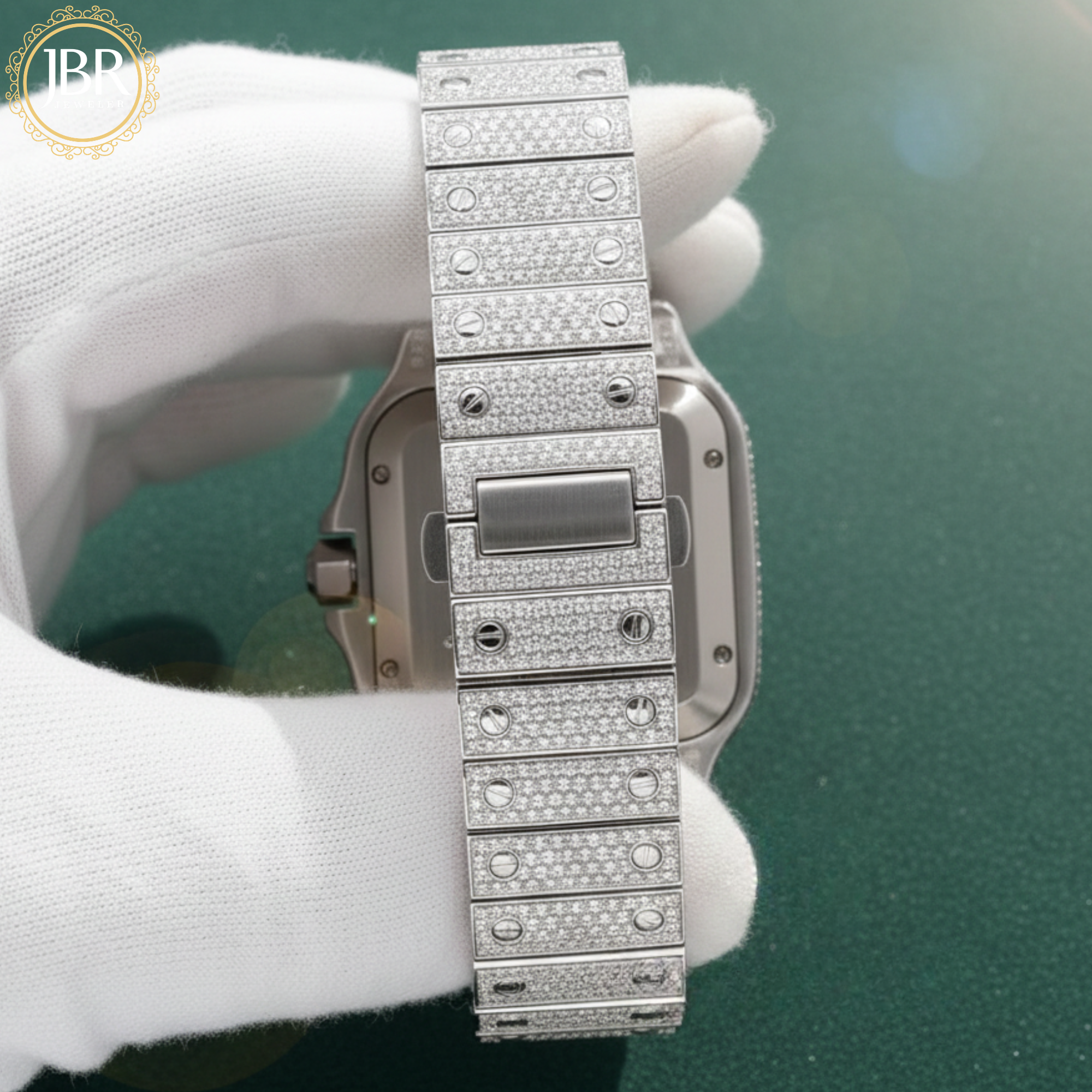 Fully Iced Out VVS Moissanite Diamond Bust Down Watch For Men