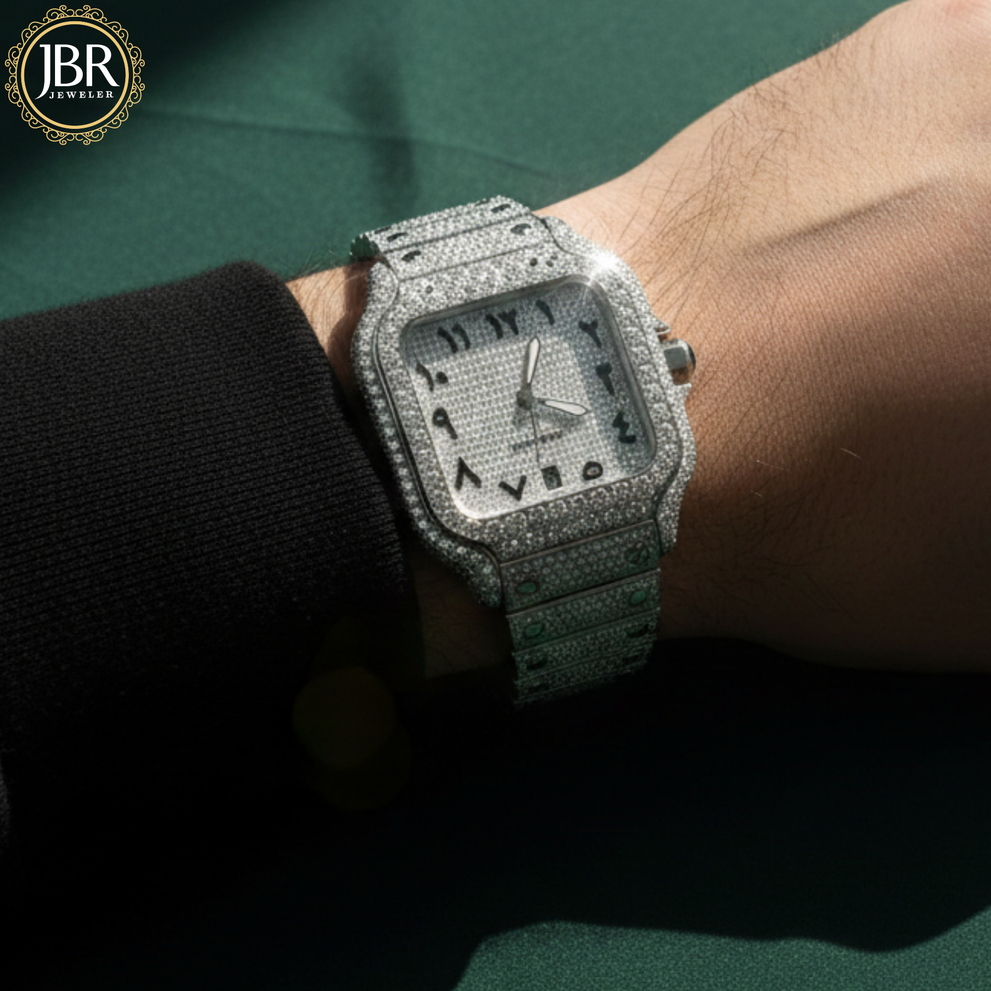 Fully Iced Out VVS Moissanite Diamond Bust Down Watch For Men