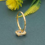 Halo Emerald Moissanite Diamond Engagement Ring with Side Stones - JBR Jeweler