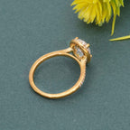 Halo Oval Lab Grown Diamond Engagement Ring with Side Stones - JBR Jeweler