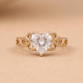 Heart Celtic engagement ring with moissanite center stone