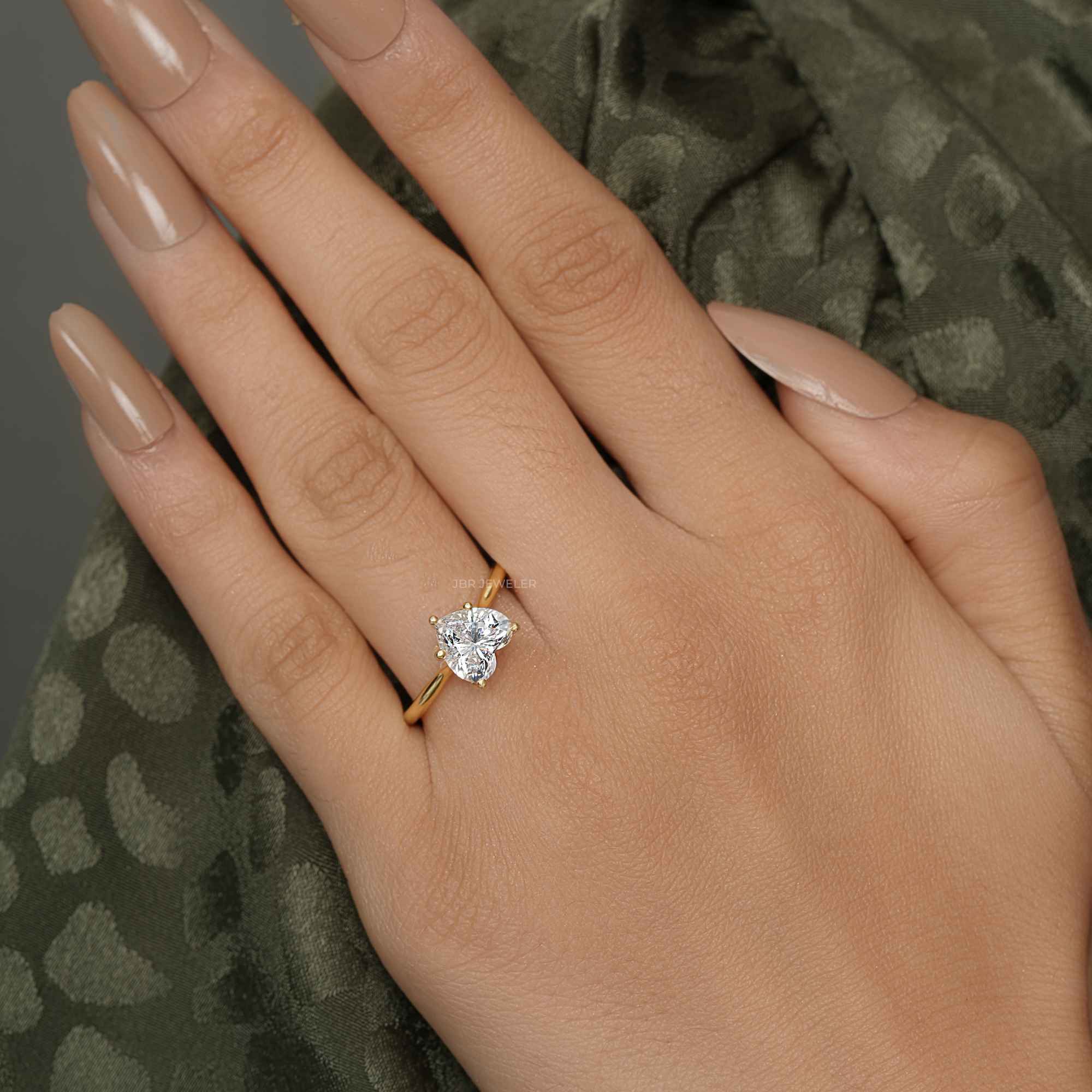Reveal Heart Cut Lab Grown Diamond Engagement Ring - JBR Jeweler