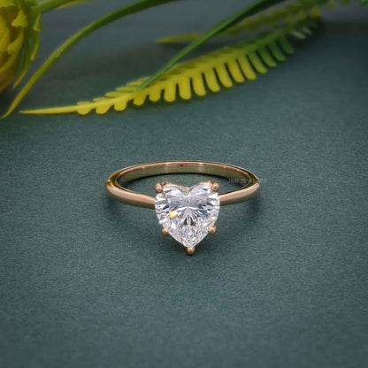 Reveal Heart Cut Moissanite Diamond Engagement Ring