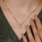 14K Solid Gold 1 Carat Heart Cut Moissanite Diamond Solitaire Pendant Necklaces for Women