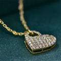 Heart Pendant Diamond 14K Gold Heart Charm Minimalist Love Pendant Jewelry - JBR Jeweler