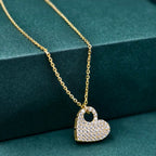 Heart Pendant Diamond 14K Gold Heart Charm Minimalist Love Pendant Jewelry - JBR Jeweler