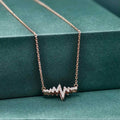 Heartbeat Diamond Pendant 14K Solid Gold Heartbeat Love Gold Necklace - JBR Jeweler