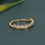 Horizontal Oval Lab Diamond Half Eternity Wedding Band - JBR Jeweler