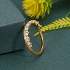 Horizontal Oval Lab Diamond Half Eternity Wedding Band - JBR Jeweler